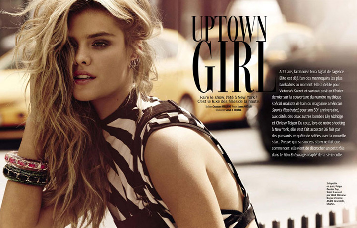 Nina Agdal《Grazia》法國(guó)版2014年7月號(hào)