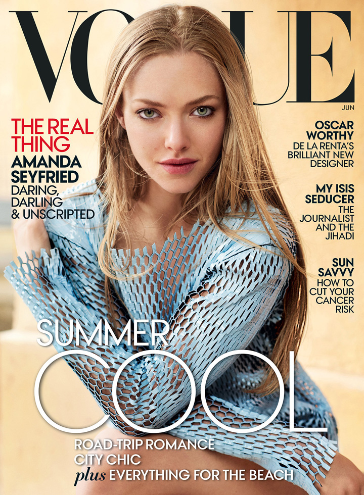 Amanda Seyfried《Vogue》美國版2015年6月號(hào)