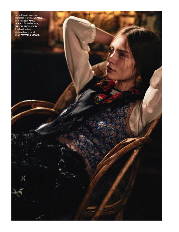 Marine Deleeuw《Elle》法國(guó)版2015年12月號(hào)