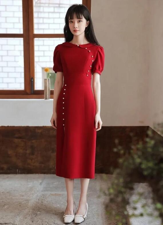圓領珍珠禮服