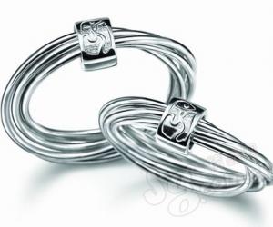 “百年奧運 我心永恒”鉑金結(jié)婚對戒
