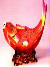 收藏精品 粉彩描金魚(yú)形湯盆