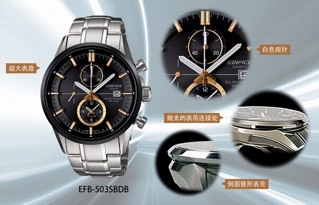 由Red Bull Racing F1紅牛車(chē)隊(duì)代言的卡西歐EDIFICE 腕表本季新推EFB-503系列